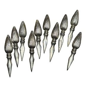 Vintage Silver‎ Corn Cob Holders Set of 10 Skewers Farmhouse Kitchen Decor